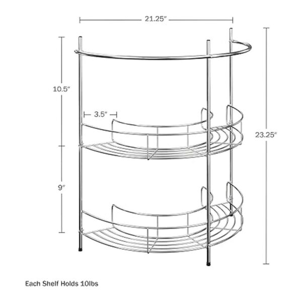 Lavish Home Organizador de fregadero con pedestal