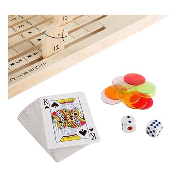 Hey Play Juego de carreras de caballos de madera con_5
