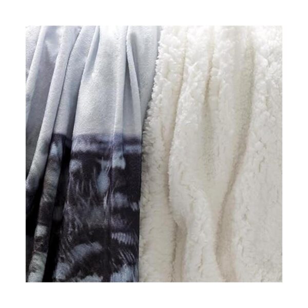 Lavish Home Manta de forro polar Sherpa con estampado de_3