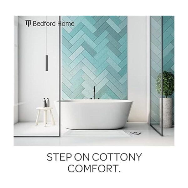 Bedford Home Alfombra de baño larga reversible 100_2