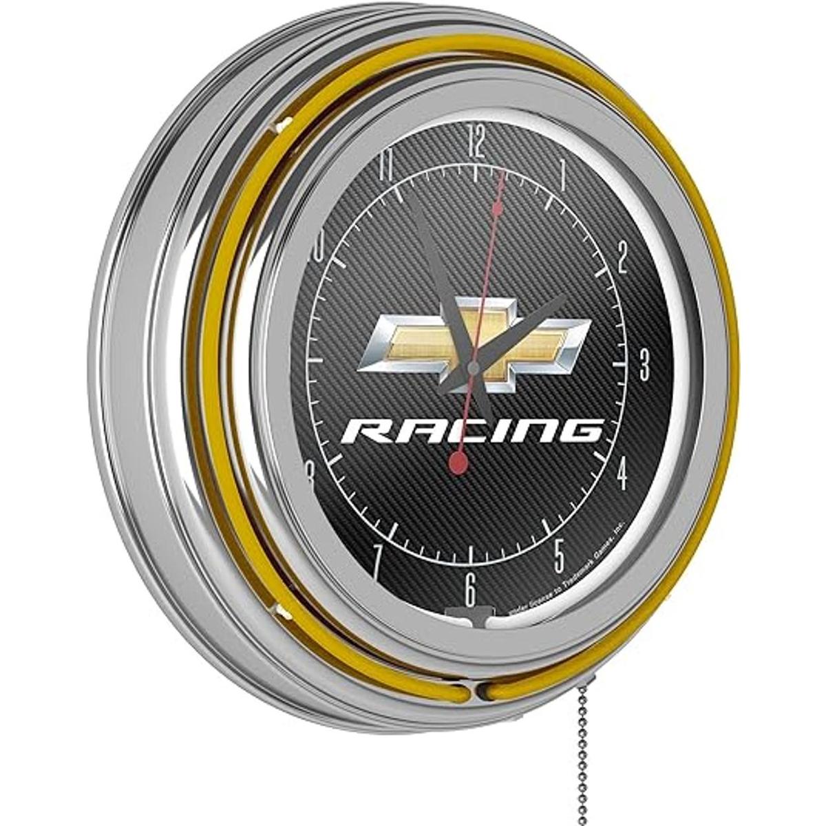 Trademark Gameroom Chevrolet Reloj de neón con doble