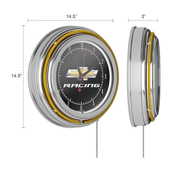 Trademark Gameroom Chevrolet Reloj de neón con doble_3