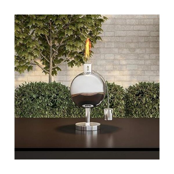 Pure Garden Lámpara de antorcha de mesa de acero_4