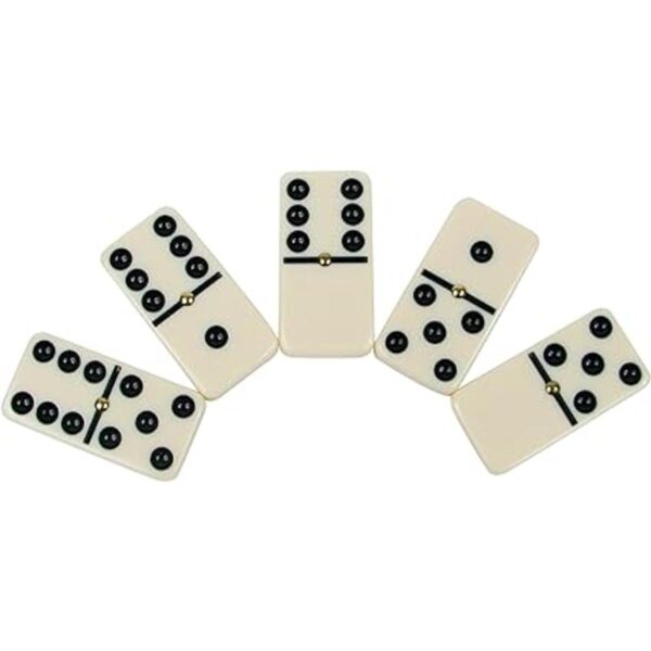 Set de lujo de 55 dominós doble con caja de madera color_3