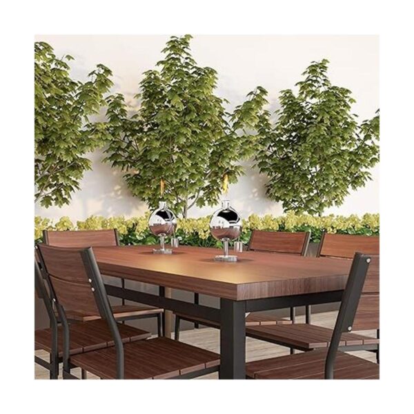 Pure Garden Lámpara de antorcha de mesa de acero_5