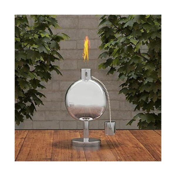 Pure Garden Lámpara de antorcha de mesa de acero_3