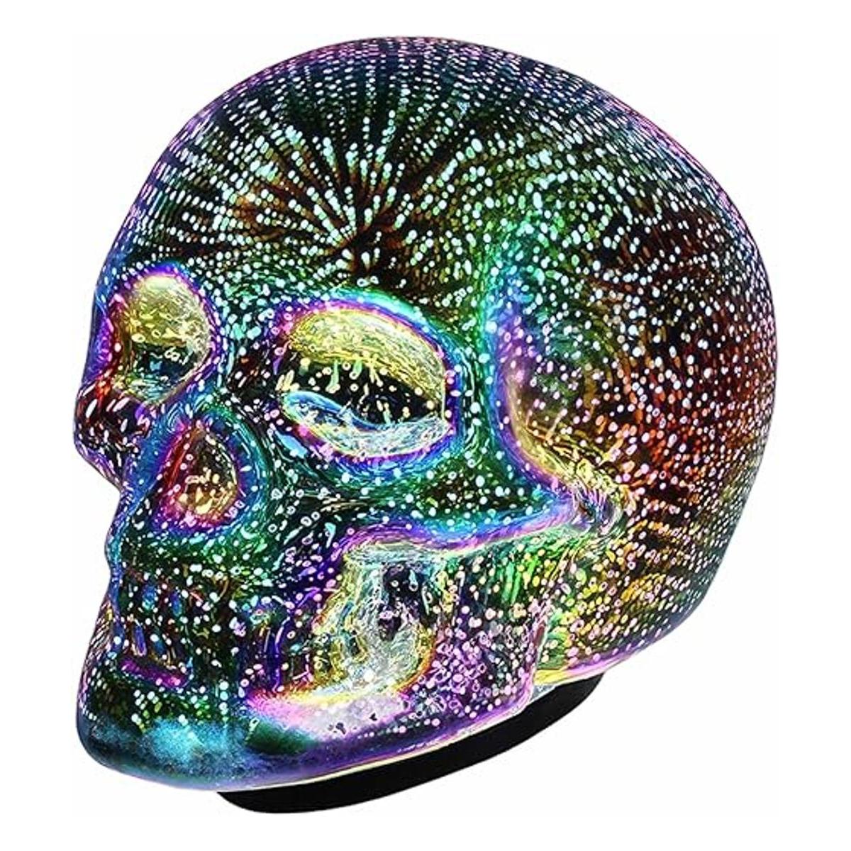 TradeOpia Lámpara de mesa LED de calavera requiere 3