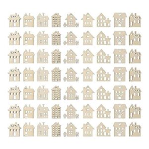Toyvian 100 piezas de madera para manualidades en forma de