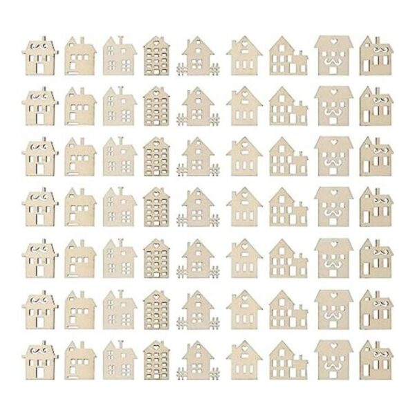 Toyvian 100 piezas de madera para manualidades en forma de
