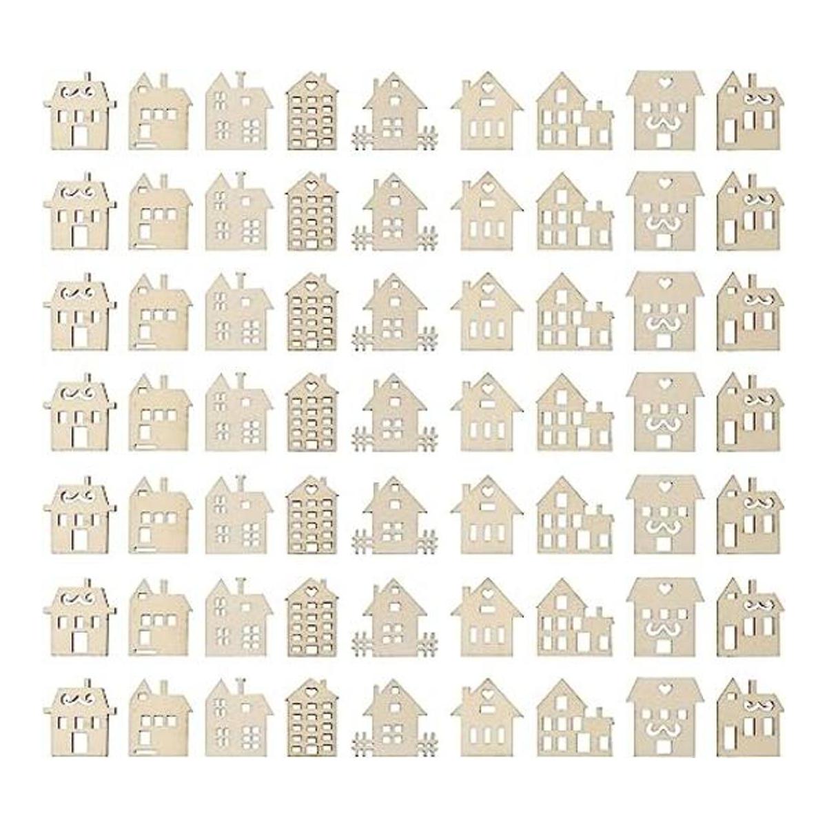 Toyvian 100 piezas de madera para manualidades en forma de