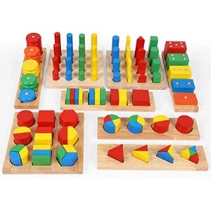 TOWO Juego de rompecabezas 8 en 1 con formas geométricas_1