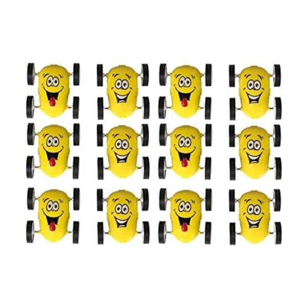 Paquete de 12 Emoji Party Favors Friction Stunt Coches_1