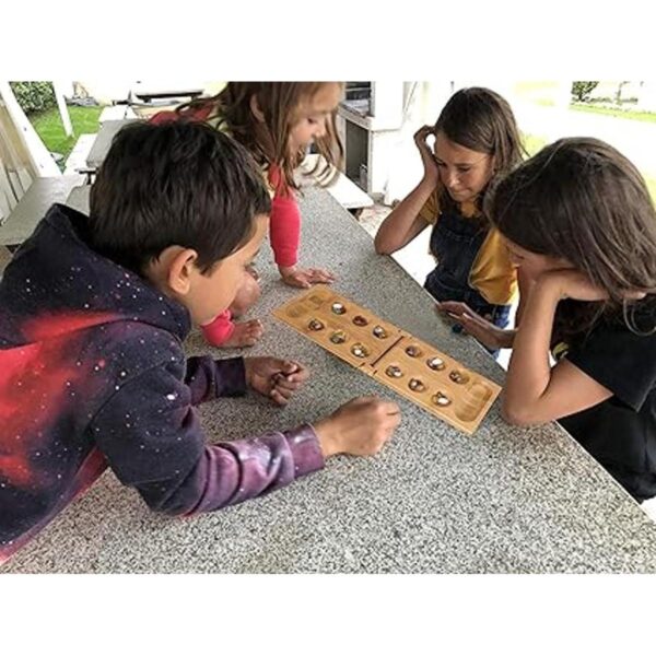 TOWO Mancala Juego de mesa Kalaha con tablero de madera_3