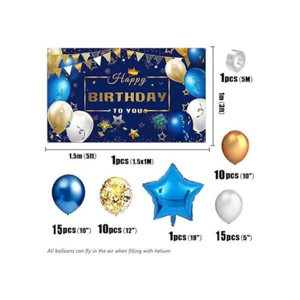 Toylin Decoraciones de cumpleaños color azul marino y_2