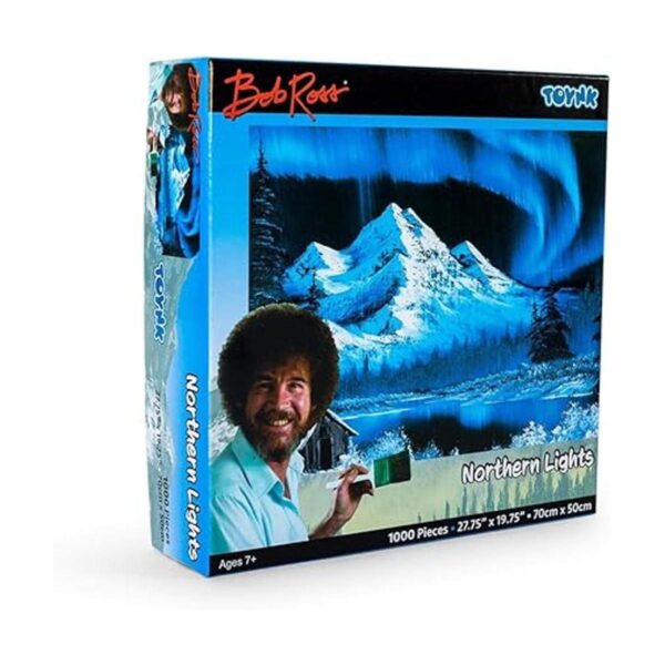 Bob Ross Northern Lights Puzzle para adultos y niños