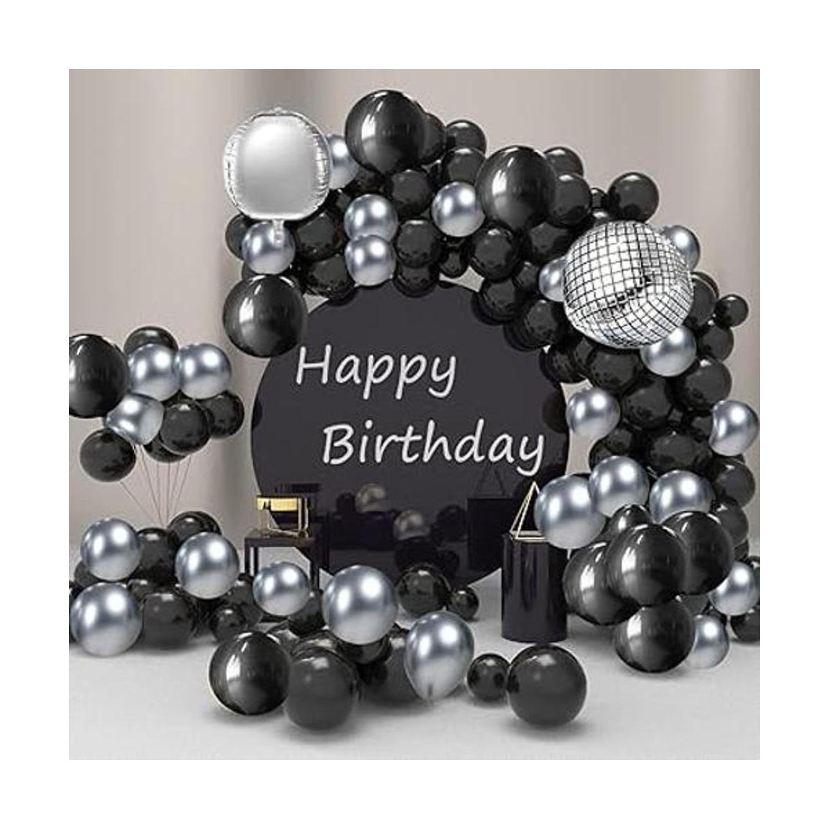 Toylin Kit de arco de guirnalda de globos negros y