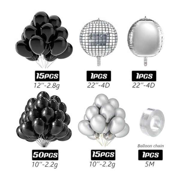 Toylin Kit de arco de guirnalda de globos negros y_2