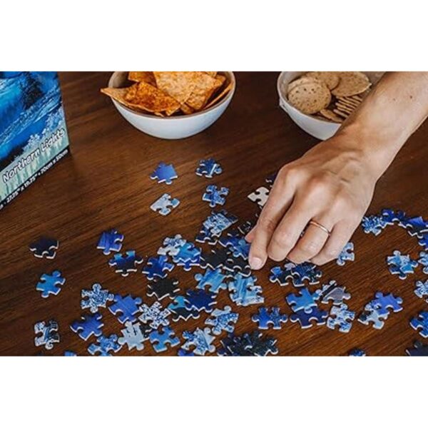 Bob Ross Northern Lights Puzzle para adultos y niños