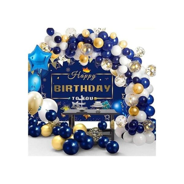 Toylin Decoraciones de cumpleaños color azul marino y_1