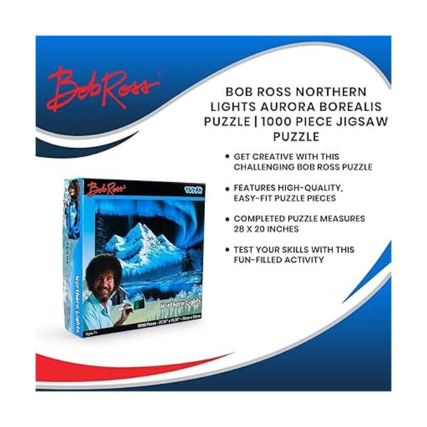 Bob Ross Northern Lights Puzzle para adultos y niños