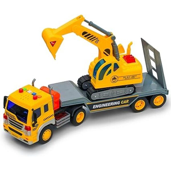 ToyThrill Juguete de camión plano alimentado por fricción