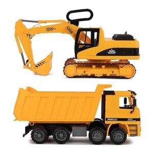 Juguete para excavadora y camión volquete para niños_1