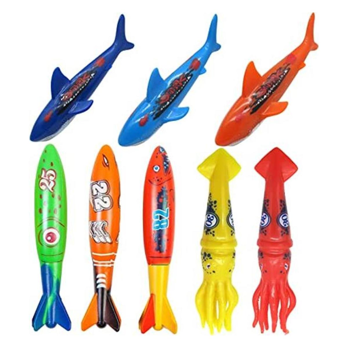 Juego de juguetes de buceo en piscina para niños