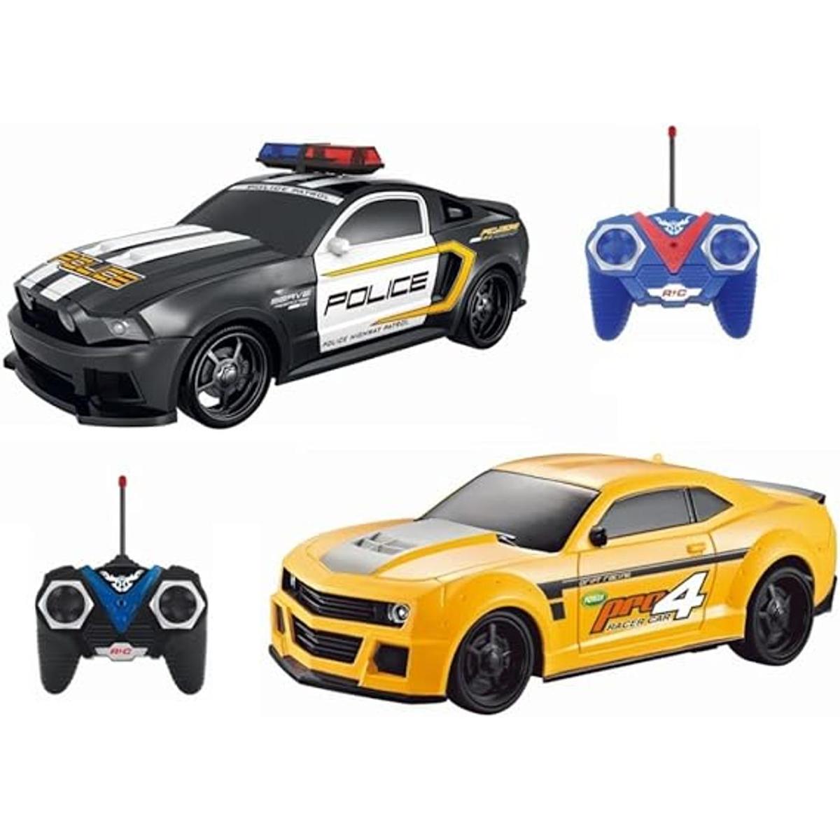 Coche de policía de control remoto RC y carreras de coches