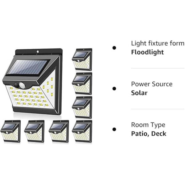 Luces solares para exteriores 40 LED y 3 modos de_2