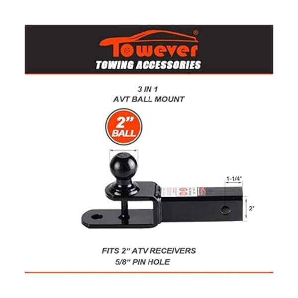 Towever 2 ATV 3 en 1 Montaje para bola de enganche_6