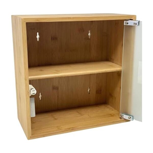Toughty Gabinete médico con cerradura de bambú para