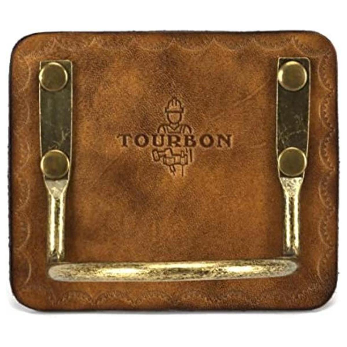 TOURBON Funda de cuero para cinturón de acero con martillo