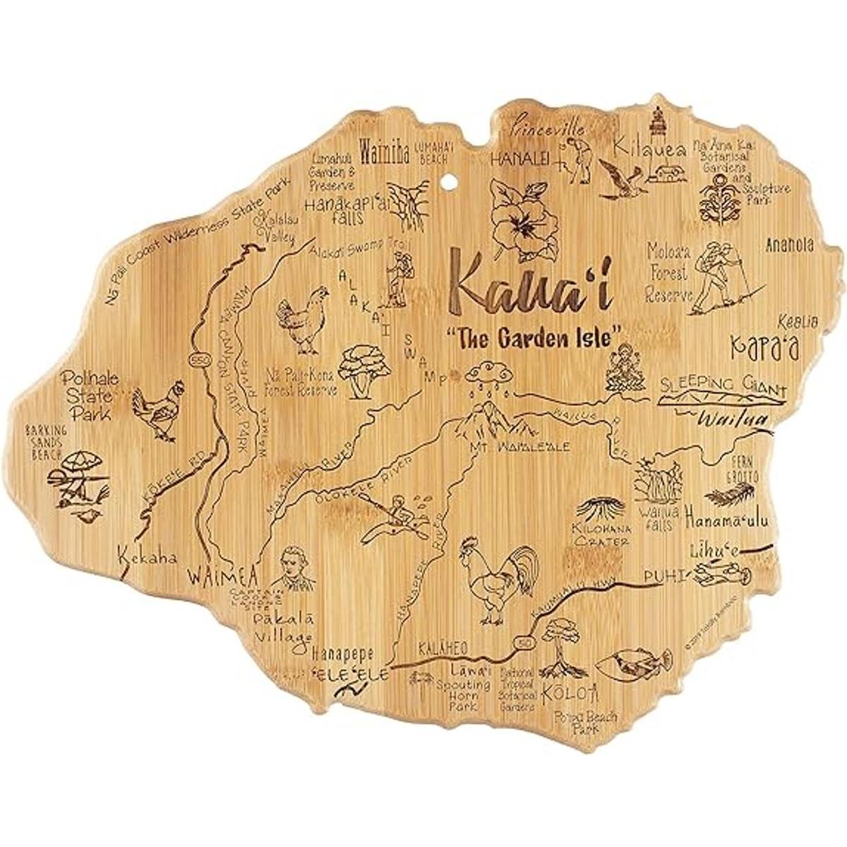 Totally Bamboo Destination Kauai tabla de servir y cortar