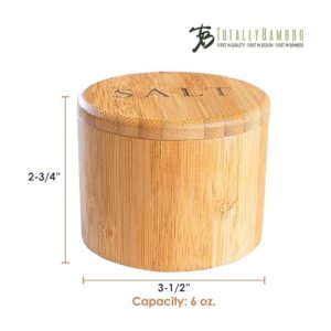 Caja de almacenamiento de bambú con tapa giratoria_5