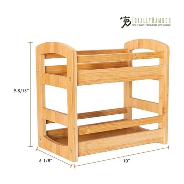 Totally Bamboo Organizador para especias de 2 estantes_5