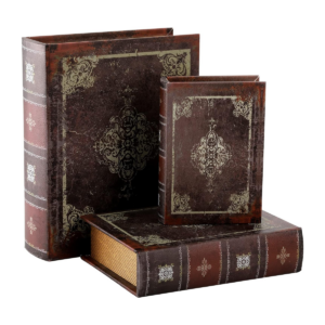 Tosnail Paquete de 3 cajas decorativas para libros con