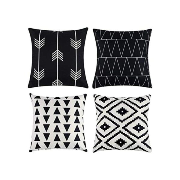 Tosewever Juego de 4 fundas cuadradas decorativas para