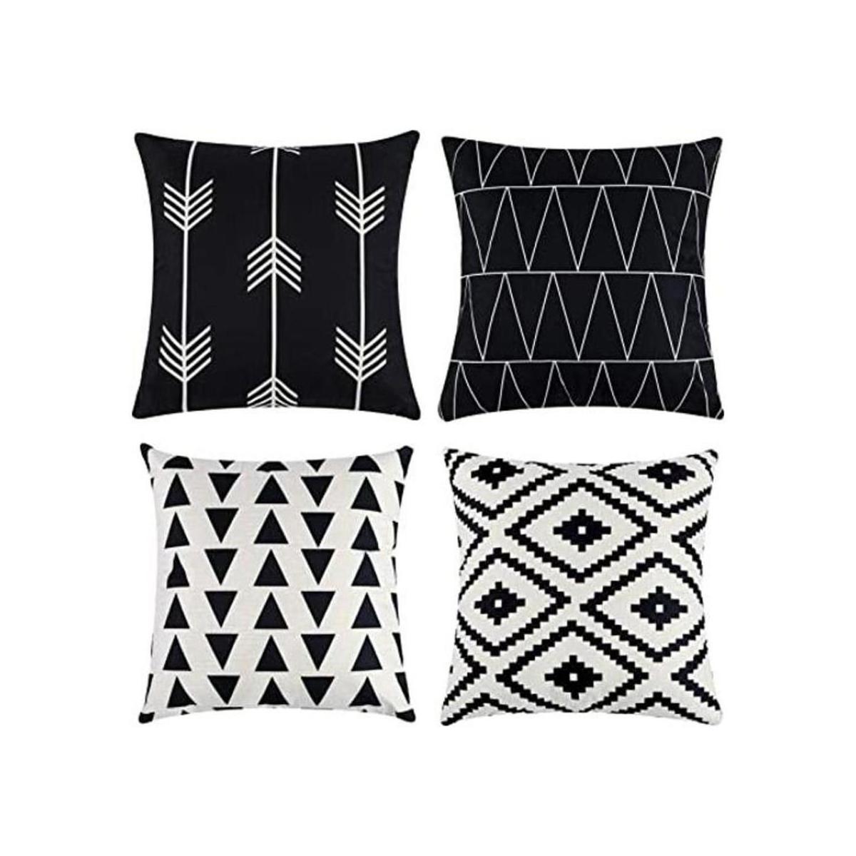 Tosewever Juego de 4 fundas cuadradas decorativas para