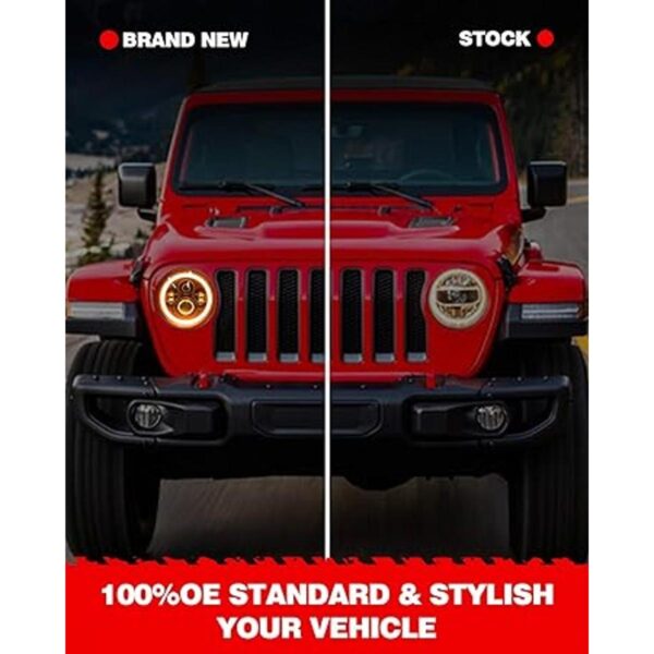 Linterna LED redonda de 7.0 in compatible con Wrangler JK_2