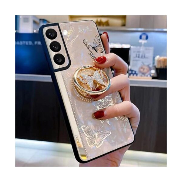 Topwin Funda protectora para Galaxy S22 con soporte de aro_1