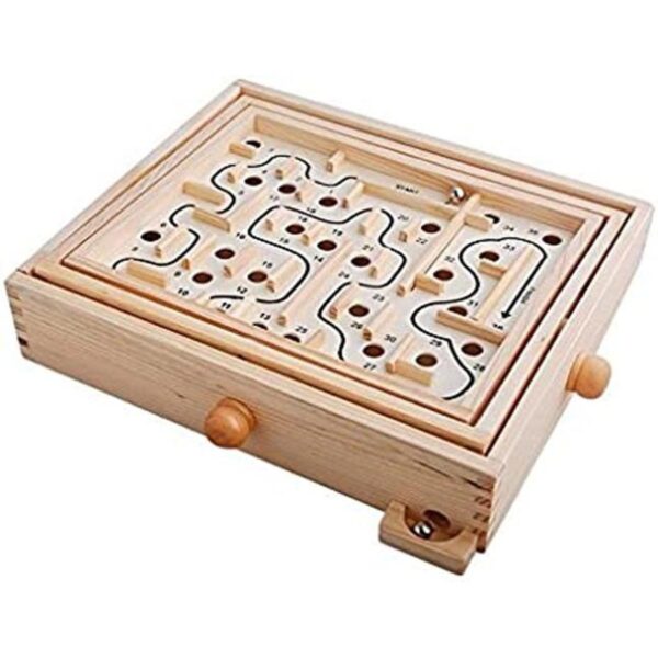 Topwon Mesa de laberinto de madera para laberinto juego_1