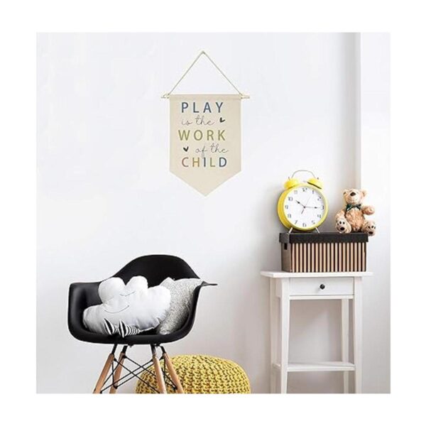 Play is The Work of The Child Bandera colgante de lona_3