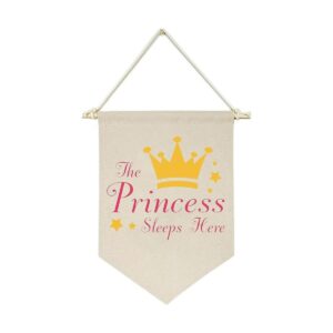 Topthink The Princess Sleeps Here Bandera colgante de_1