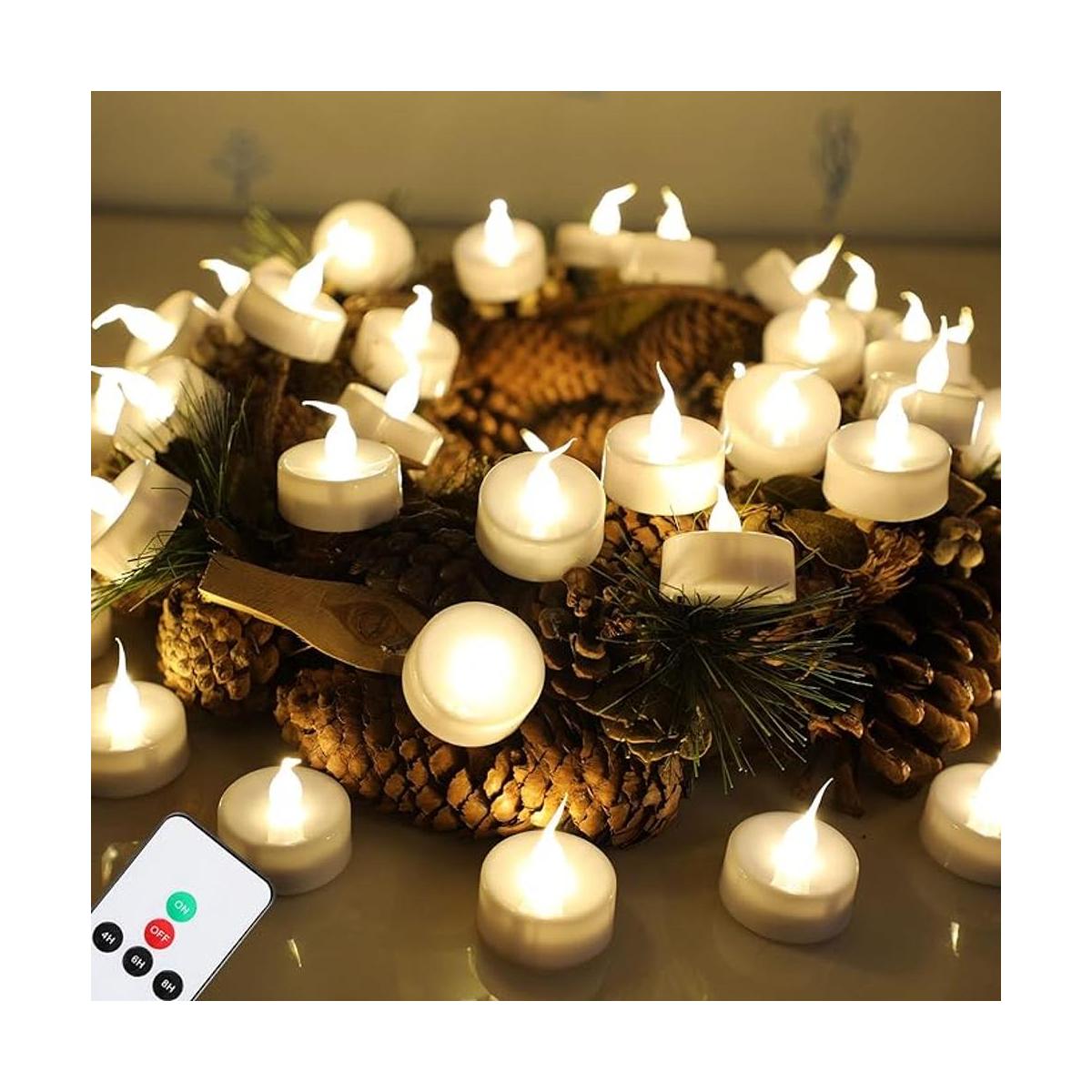 Topstone Paquete de 12 velas LED con control remoto luz