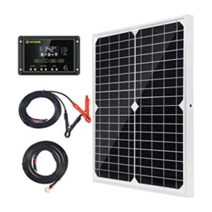 Topsolar Kit de panel solar monocristalino de 20 W y 12 V