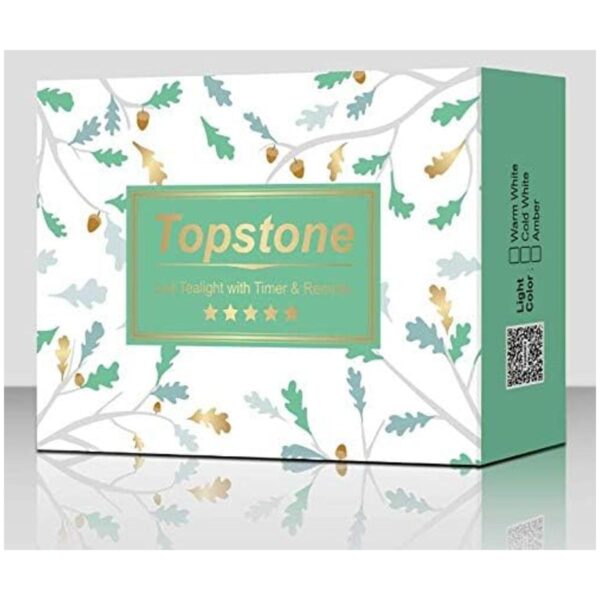 Topstone Paquete de 12 velas LED con control remoto luz_6