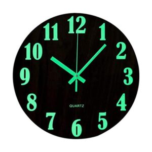 Topkey Reloj de pared luminoso de 12 pulgadas diseño de