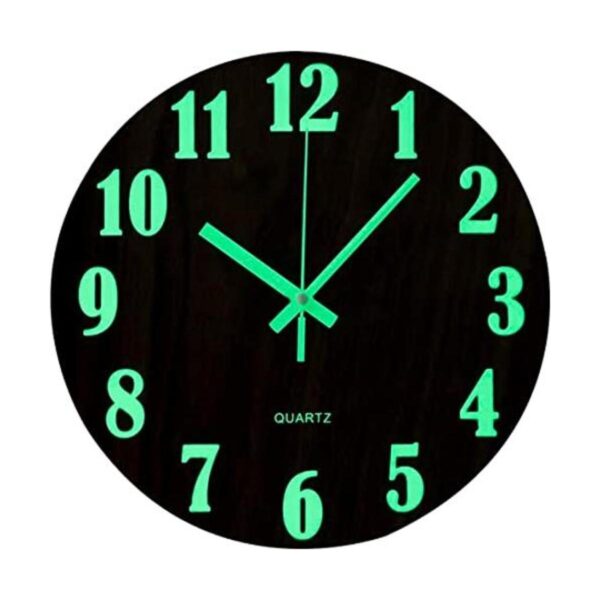 Topkey Reloj de pared luminoso de 12 pulgadas diseño de