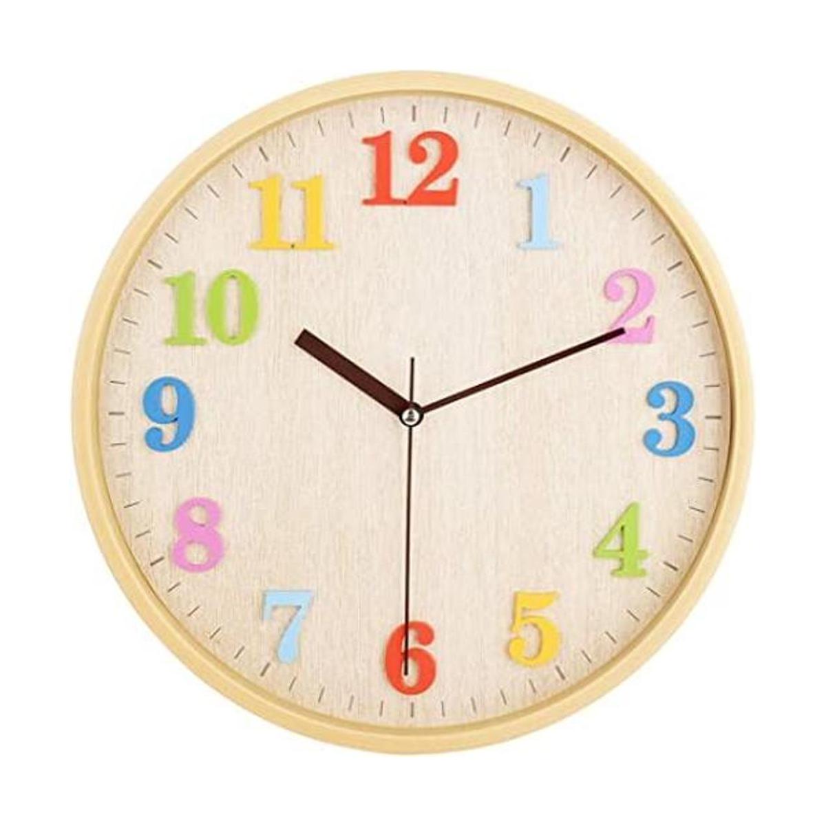 Topkey Reloj de pared de aspecto de madera de 12 pulgadas
