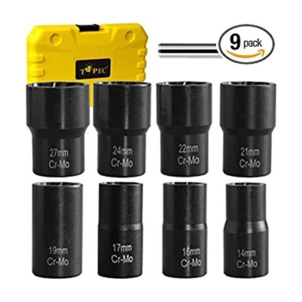 TOPEC Juego de 9 piezas de extractor de tuercas de perno_1